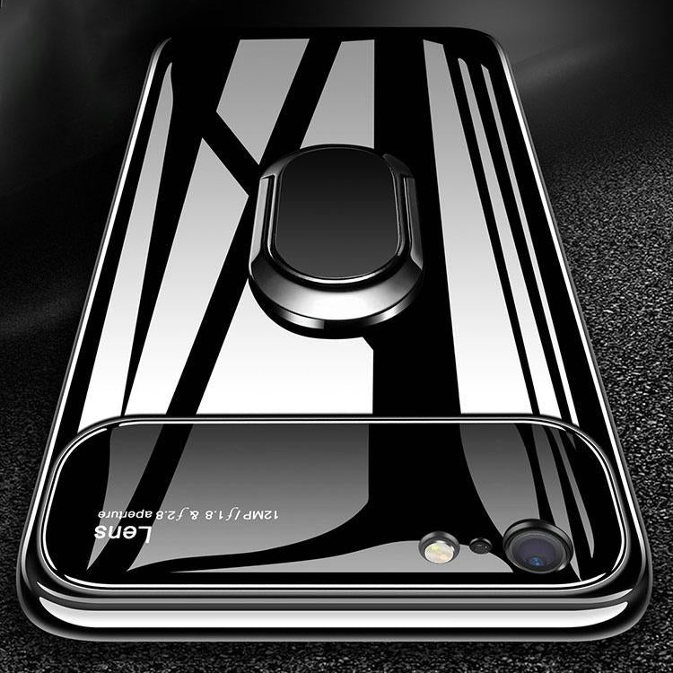 iPhone 7  Mirror Lens Metallic Ring Holder Case