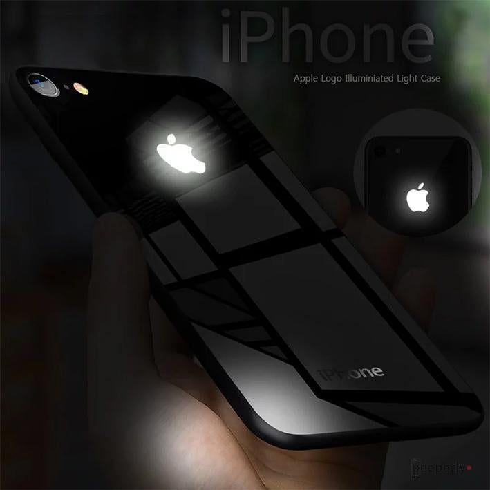 iPhone 7/8 LED Logo Glass Back Case