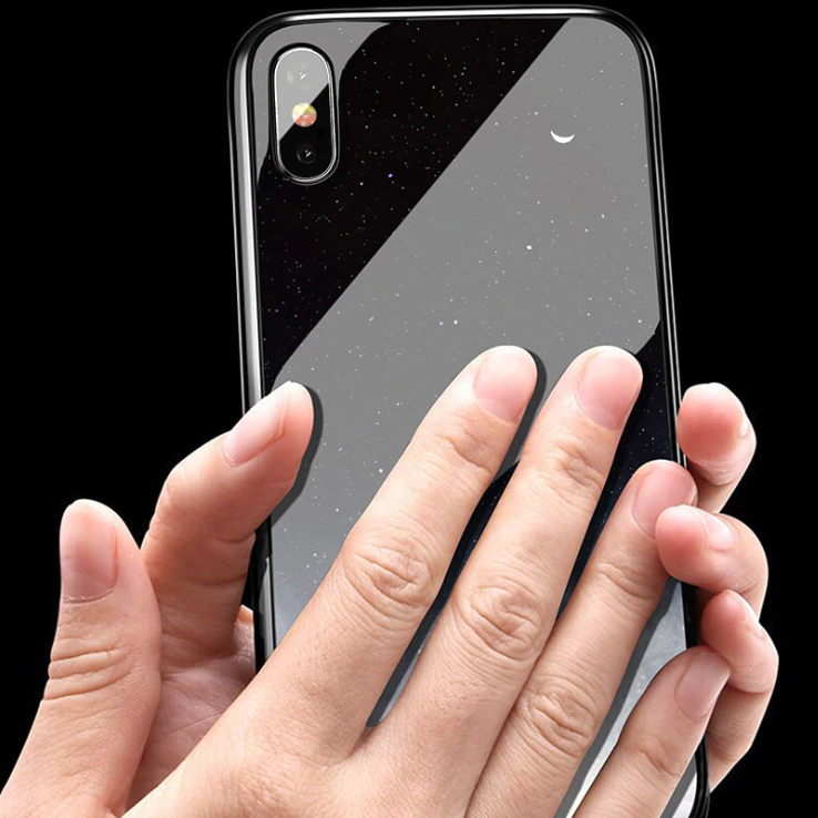 iPhone X Exquisite Moonlit Soft Edge Glass Case