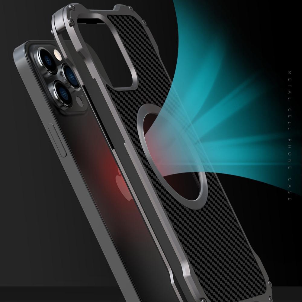 R-Just Aluminium Carbon Fiber Case - iPhone