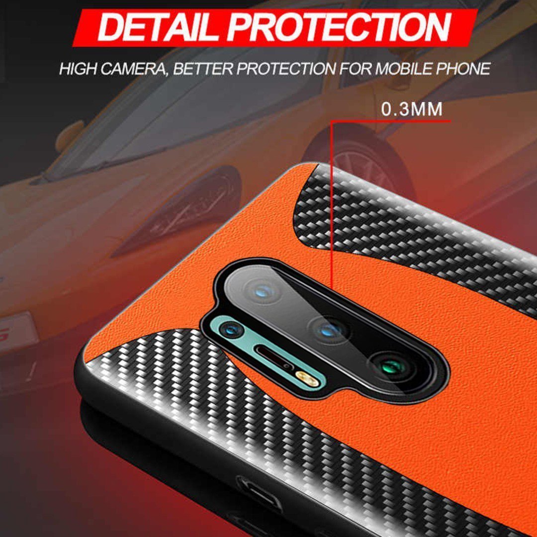OnePlus 8 Pro Mclaren Style Carbon Leather Texture Case