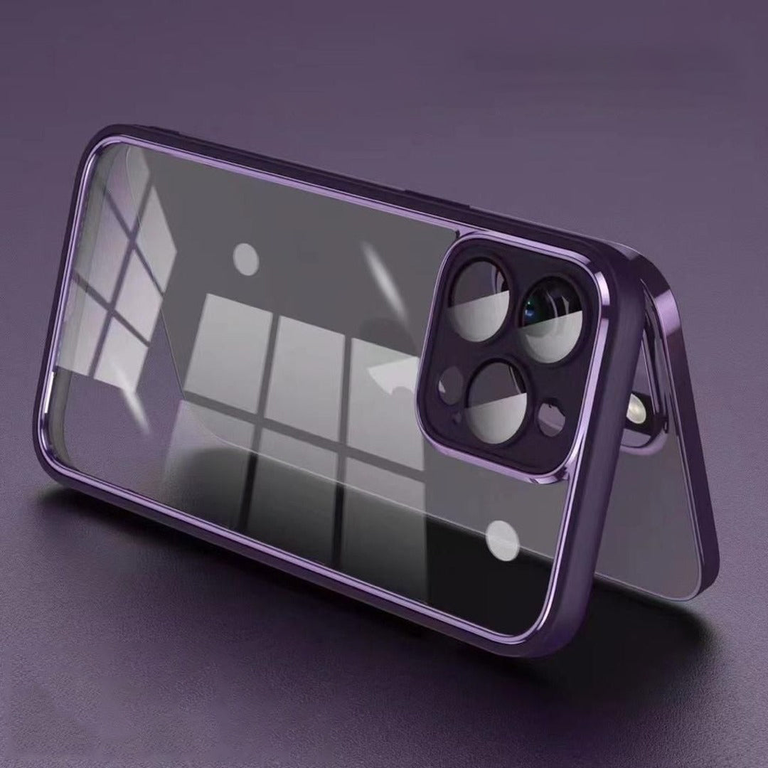 Transparent Electroplating Camera Protection Case - iPhone